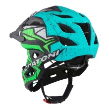 Kask Cratoni C-Maniac PRO (Pełna Ochrona) matowy czarny/limonkowy/turkusowy